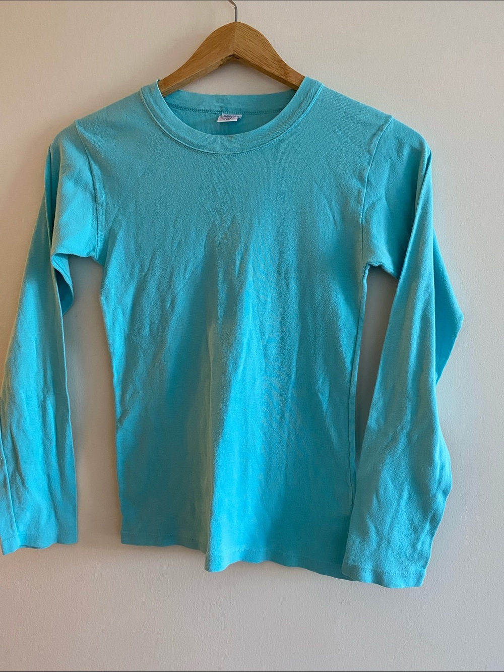 🎀3 for $19 ✨ Petit Bateau Long-Sleeve Crewneck Top in Aqua